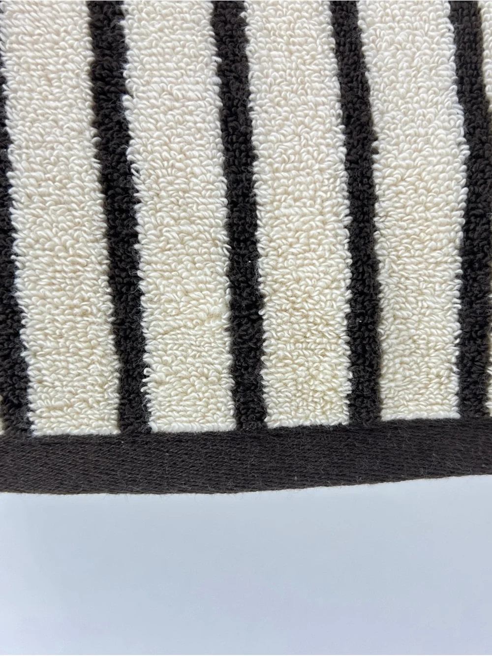 Common Thread Bath Towels Brown and Tan Striped Soft Zero Twist Cotton 2 Pc NEW